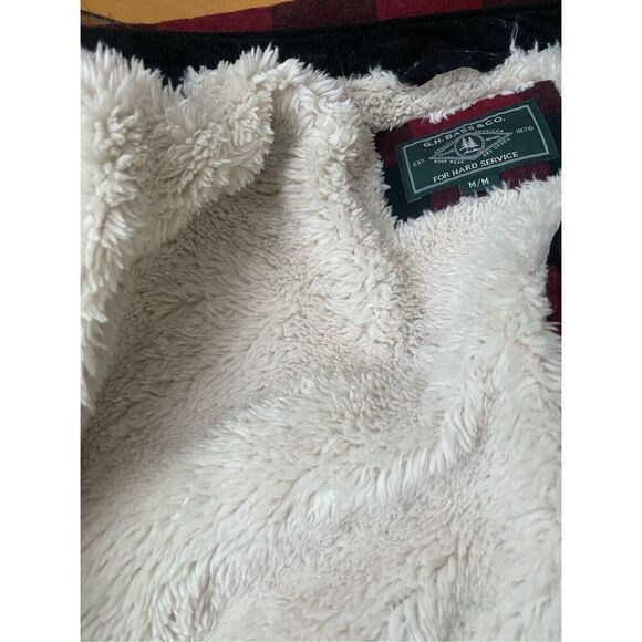 G.H. Bass & Co. Womans Wool Blended Lined Jacket Buffalo Red - Picture 6 of 6